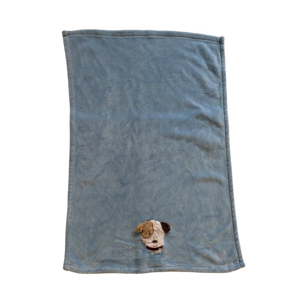 Baby Starters Blue Dog Puppy Cute Face Plush Baby Security Blanket Lovey